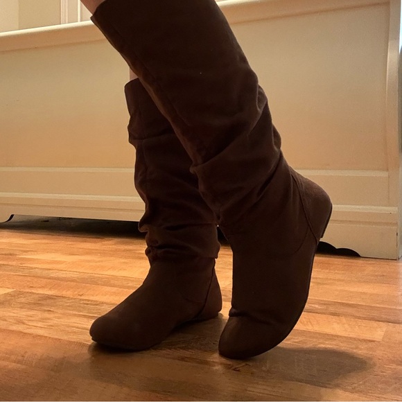 Suede Slouch Boots - Picture 1 of 2